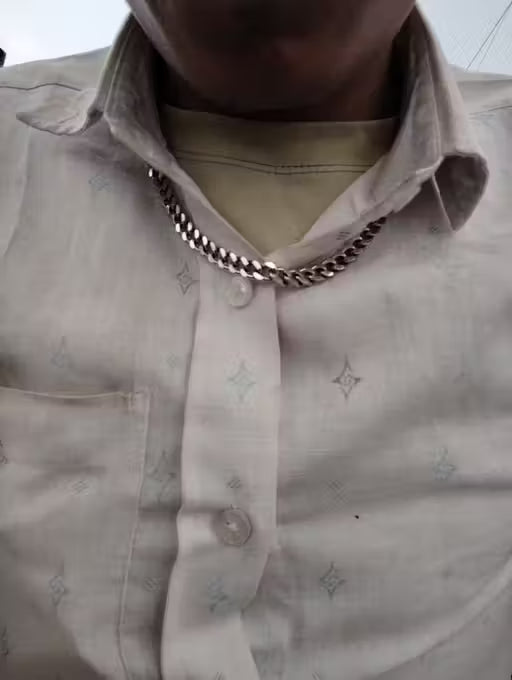 Silver Plated Stainless Steel Chain Necklace – Stylish Unisex Party Wear