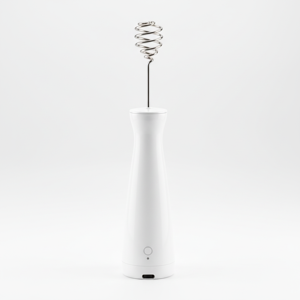 Rechargeable Electric Milk Frother Speed USB-C Handheld Whisk for Latte & Matcha